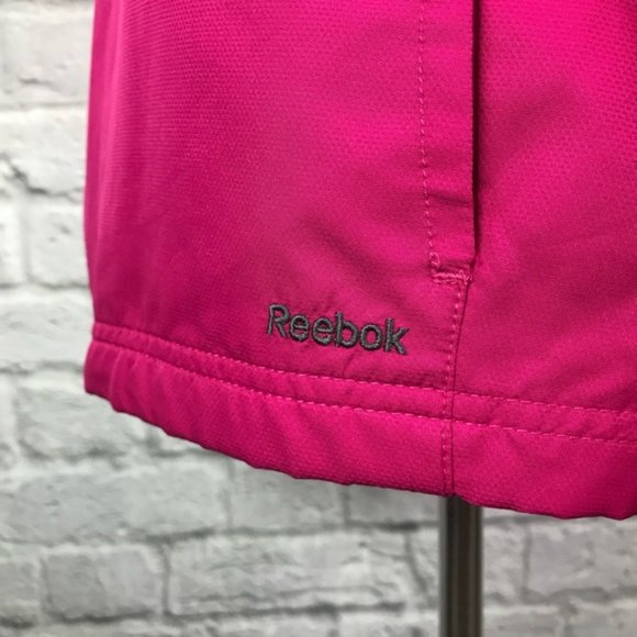 Reebok Windbreaker Rain Jacket Large Pink White - Picture 5 of 8